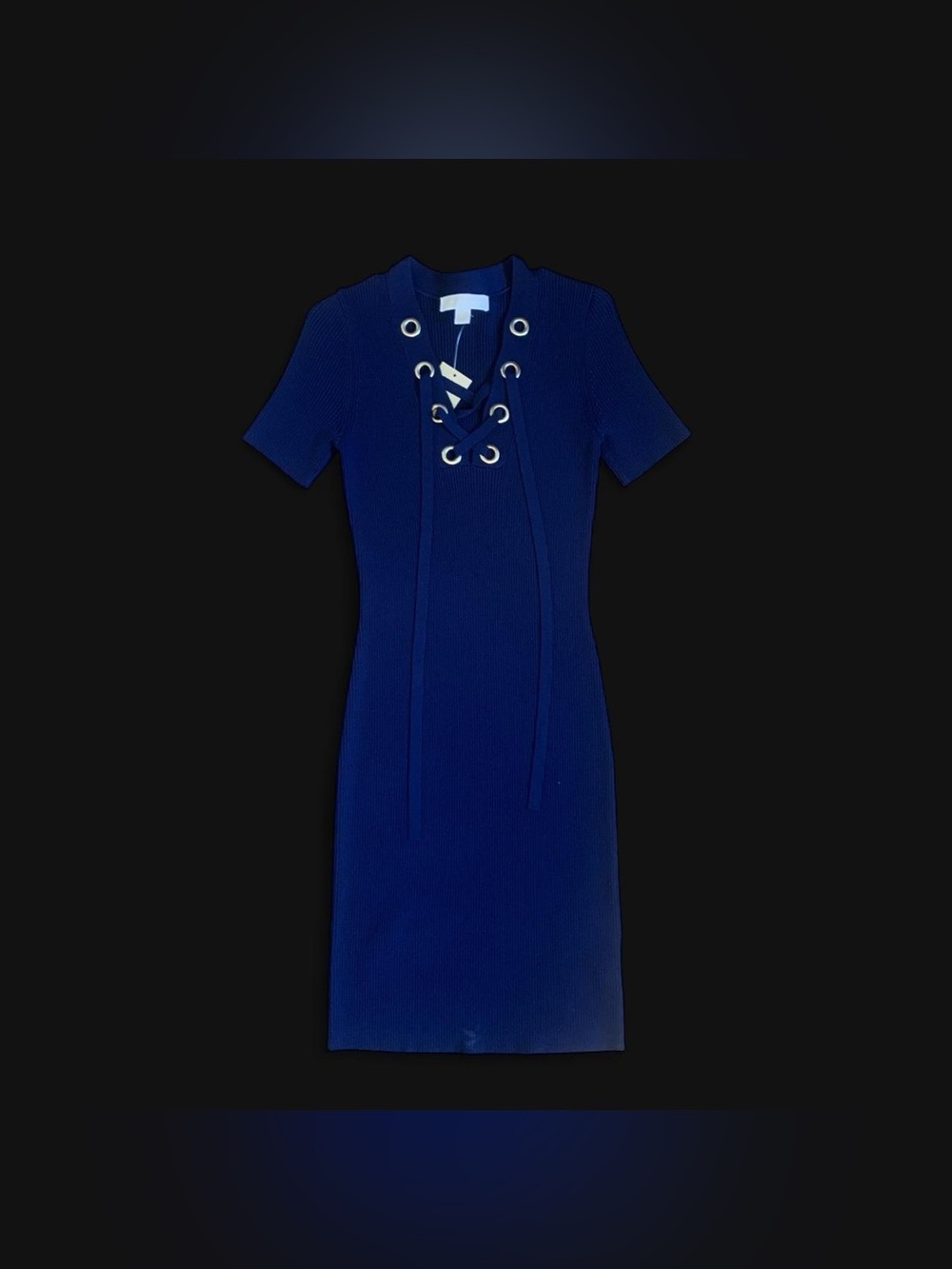 MICHAEL Michael Kors Royal Blue Lace-Up Knit Dress